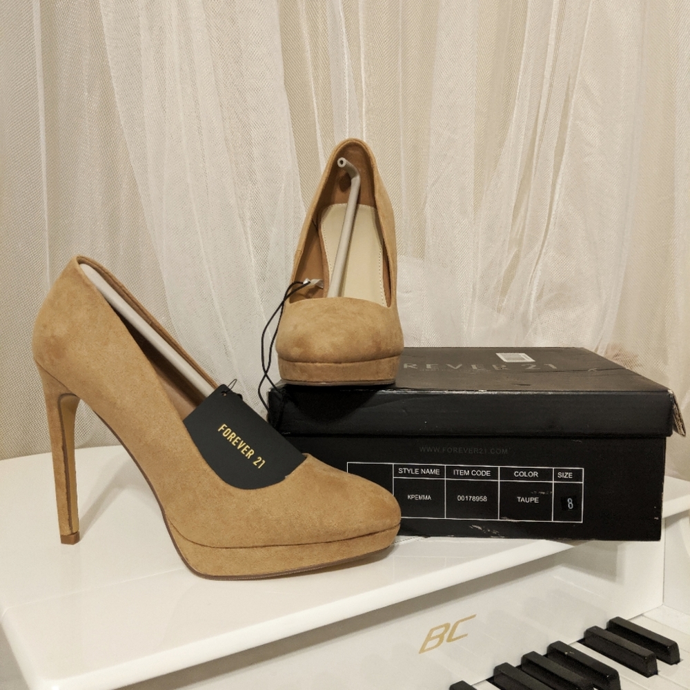 Taupe stiletto heels